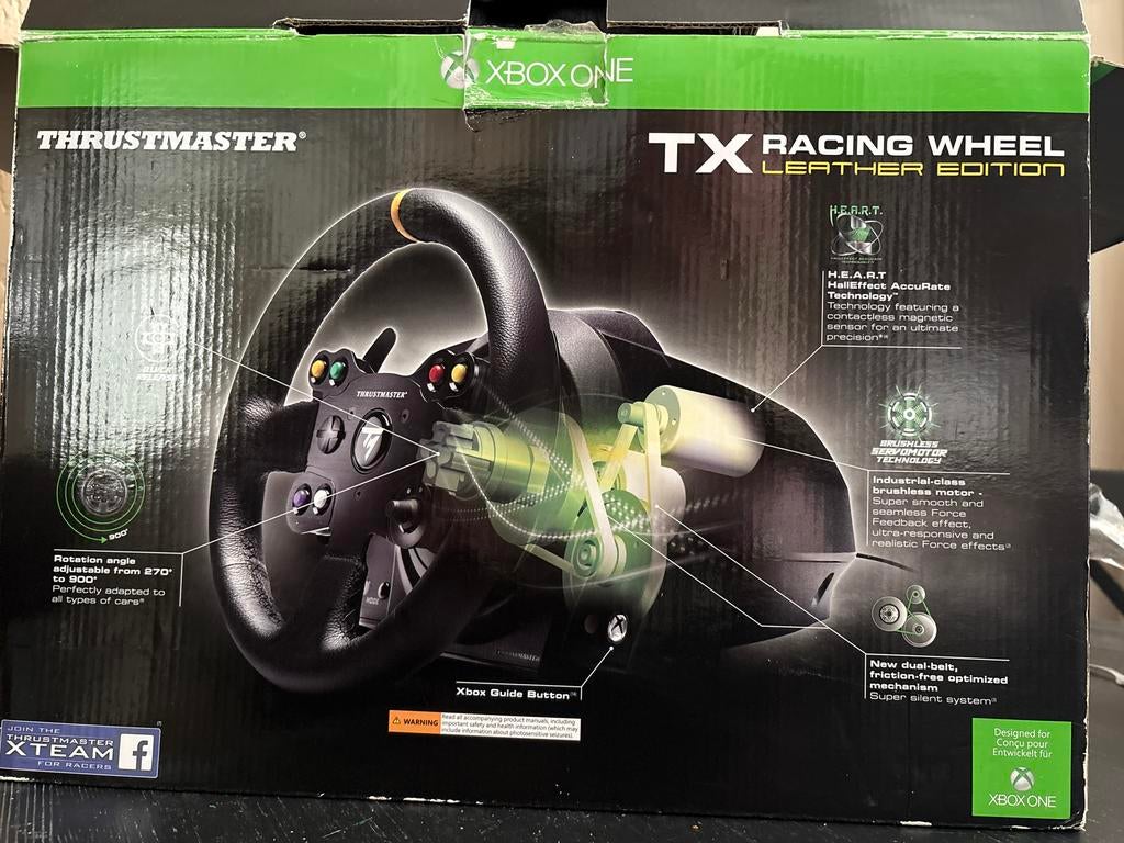 Thrustmaster TX Racing Wheel Leather Edition Xbox One, Spelcomputers en Games, Spelcomputers | Xbox | Accessoires, Zo goed als nieuw