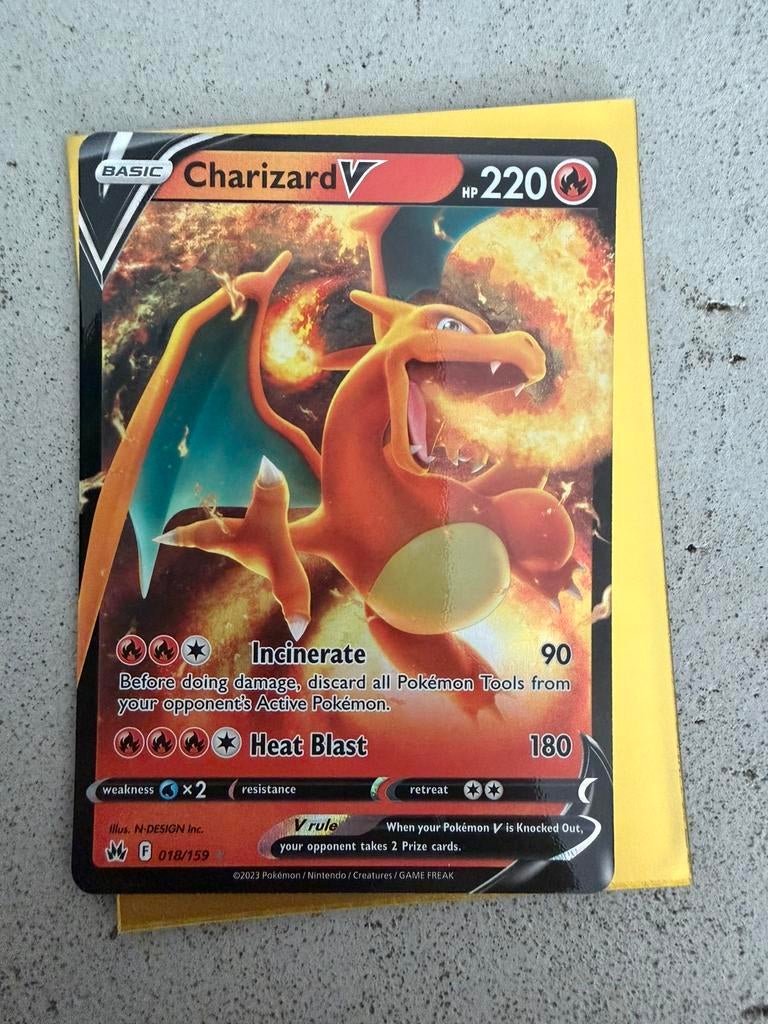 Charizard 018/159, Ophalen of Verzenden, Zo goed als nieuw