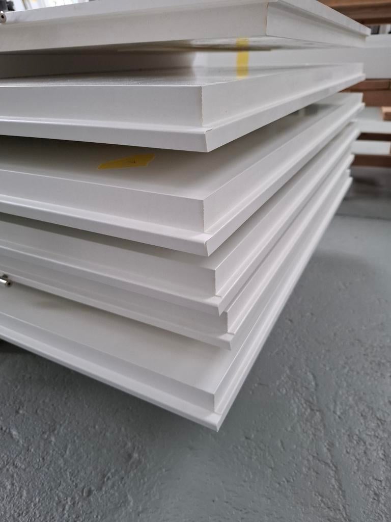 6 Stalen kozijnen met opdek binnendeuren en bovenlicht, Ophalen, 80 tot 100 cm, 215 cm of meer, Binnendeur