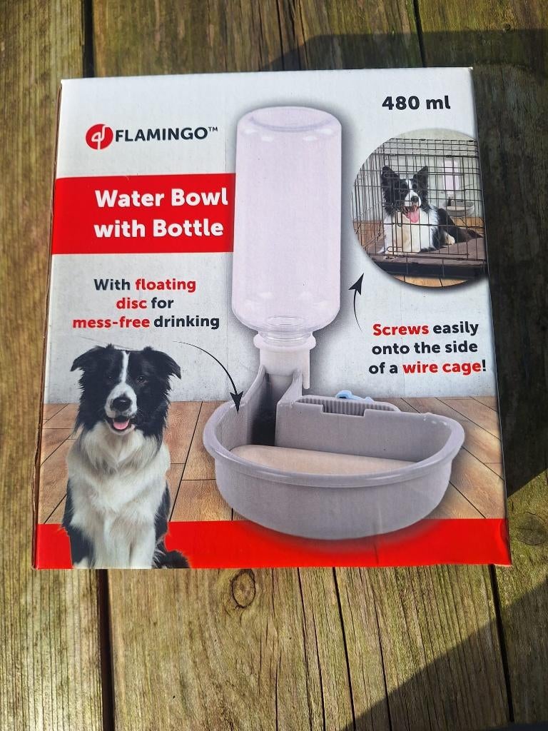 Flamingo Drinkfles Diza voor Bench, Dieren en Toebehoren, Hondenvoerbakken en Drinkbakken, Ophalen, Verstelbaar, Nieuw