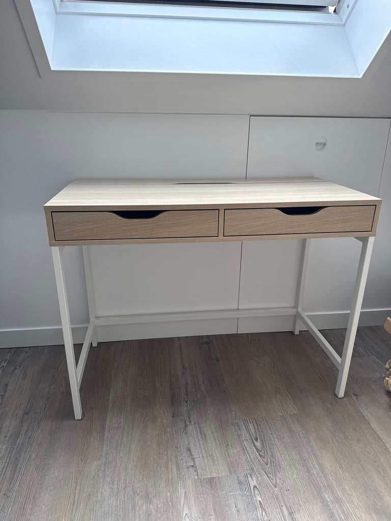 IKEA Alex bureau met 2 lades en kabelgoot, Ophalen, Zo goed als nieuw