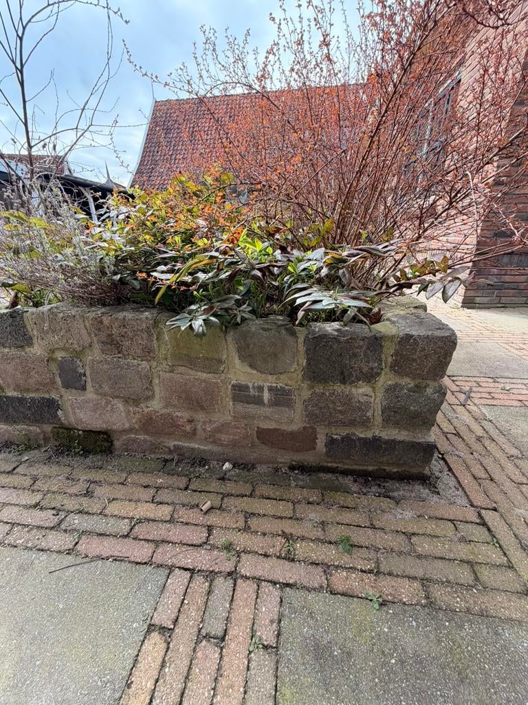 Partij natuurstenen 350-400 blokken, Tuin en Terras, Ophalen, Gebruikt