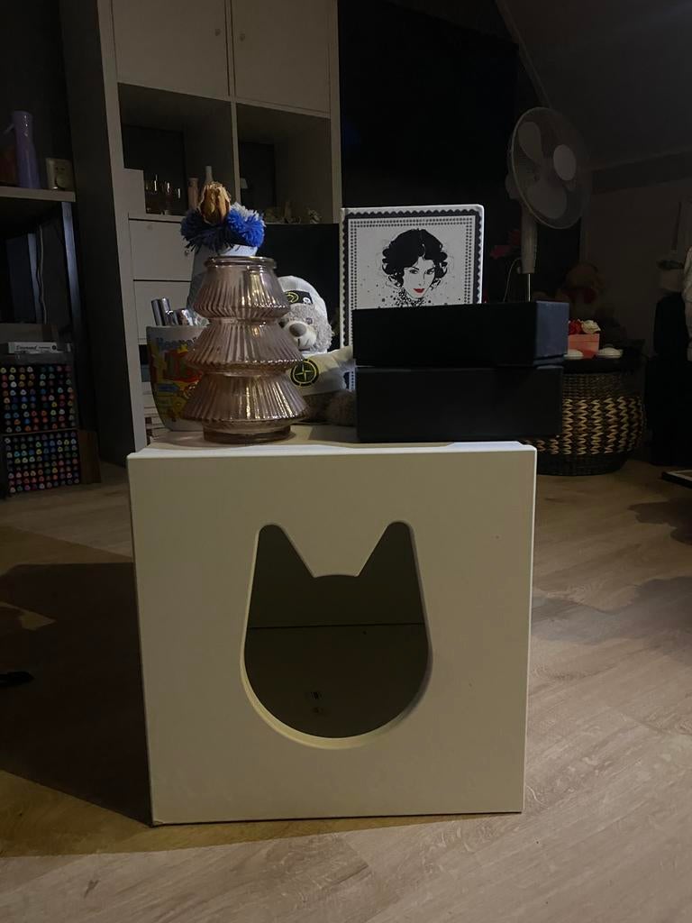 IKEA KALLAX kattenhuis / kattenkubus wit, Ophalen of Verzenden, Gebruikt