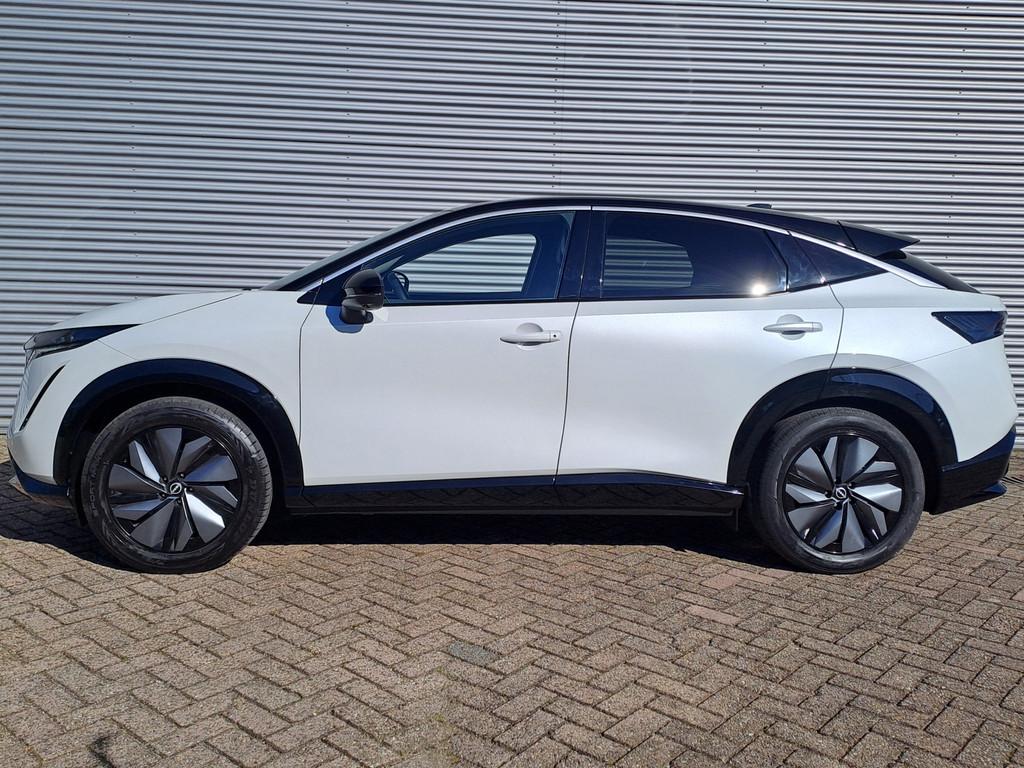 Nissan ARIYA ADVANCE 66 kWh | Camera | Automaat | Navi | 100, Stof, Gebruikt, 750 kg, Wit