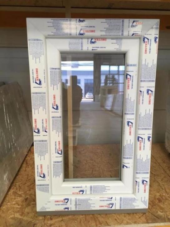 Kozijn draaikiep breed 50 cm hoog 60-70-100 cm., Niet ingevuld, Kunststof, Minder dan 75 cm, Raamkozijn