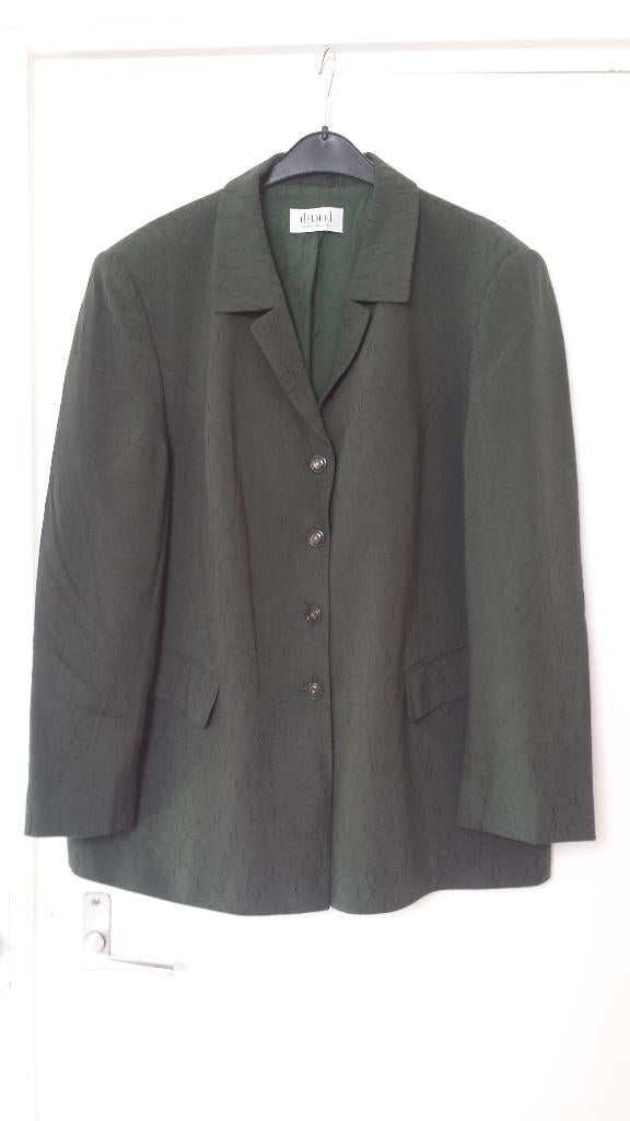 Olijfkleurig Damesjasje Merk DELMOD, DELMOD, Verzenden, Maat 46/48 (XL) of groter, Jasje