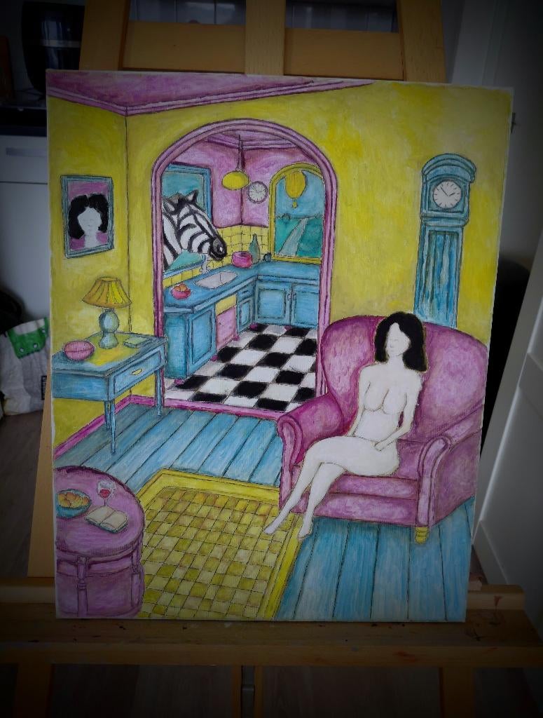 Schilderijen, Antiek en Kunst, Kunst | Schilderijen | Abstract, Ophalen