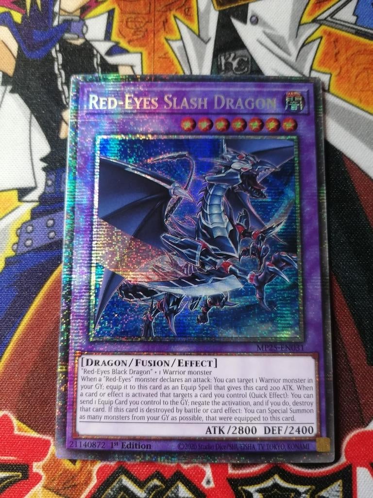 Red-Eyes Slash Dragon - Starlight Rare MP25 - Yu-Gi-Oh, Ophalen of Verzenden, Zo goed als nieuw, Foil