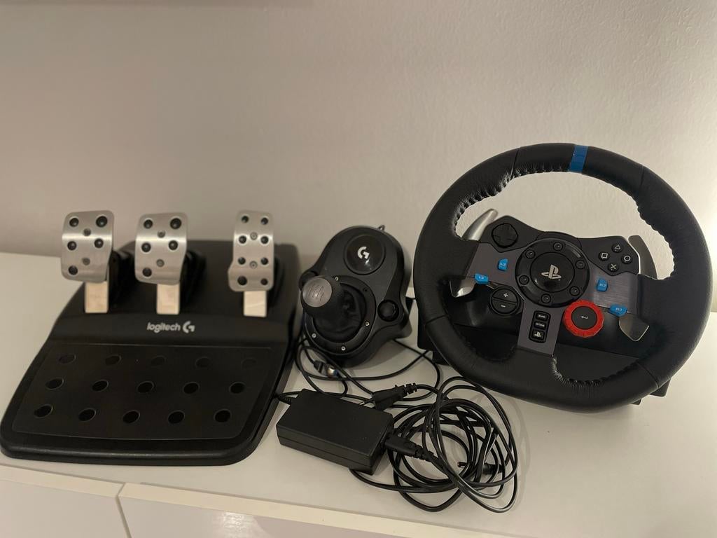 Logitech G29 racestuur met pedalen en pook, Ophalen, Gebruikt, 1 speler, Racen en Vliegen