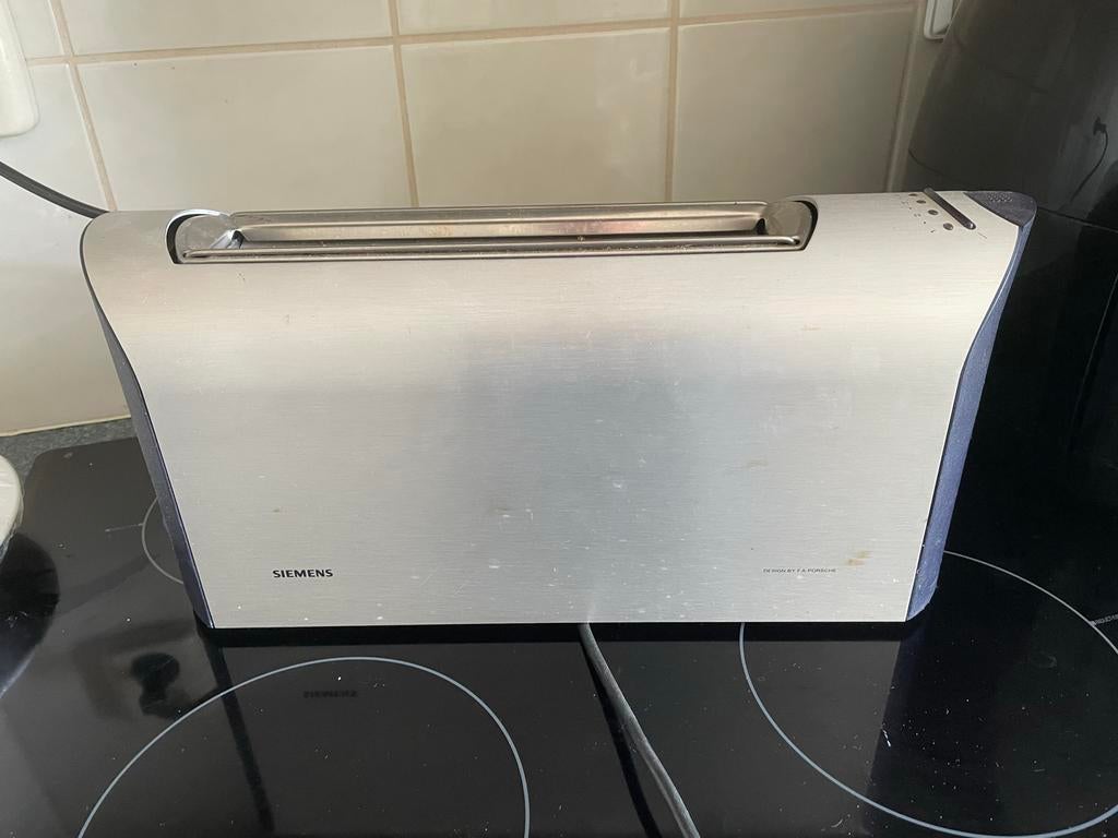 Siemens Porsche Design Broodrooster - Zilver, Ophalen of Verzenden, Gebruikt, Uitneembare kruimellade