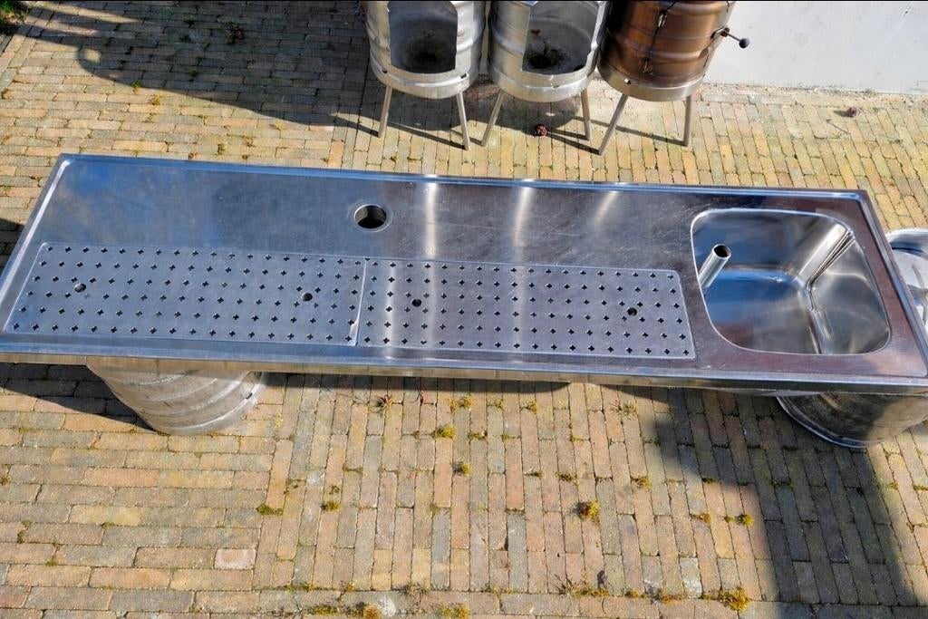 Tapblad Lekblad tapblad glazenblad spoelbak rvs mancave, Ophalen of Verzenden, Zo goed als nieuw