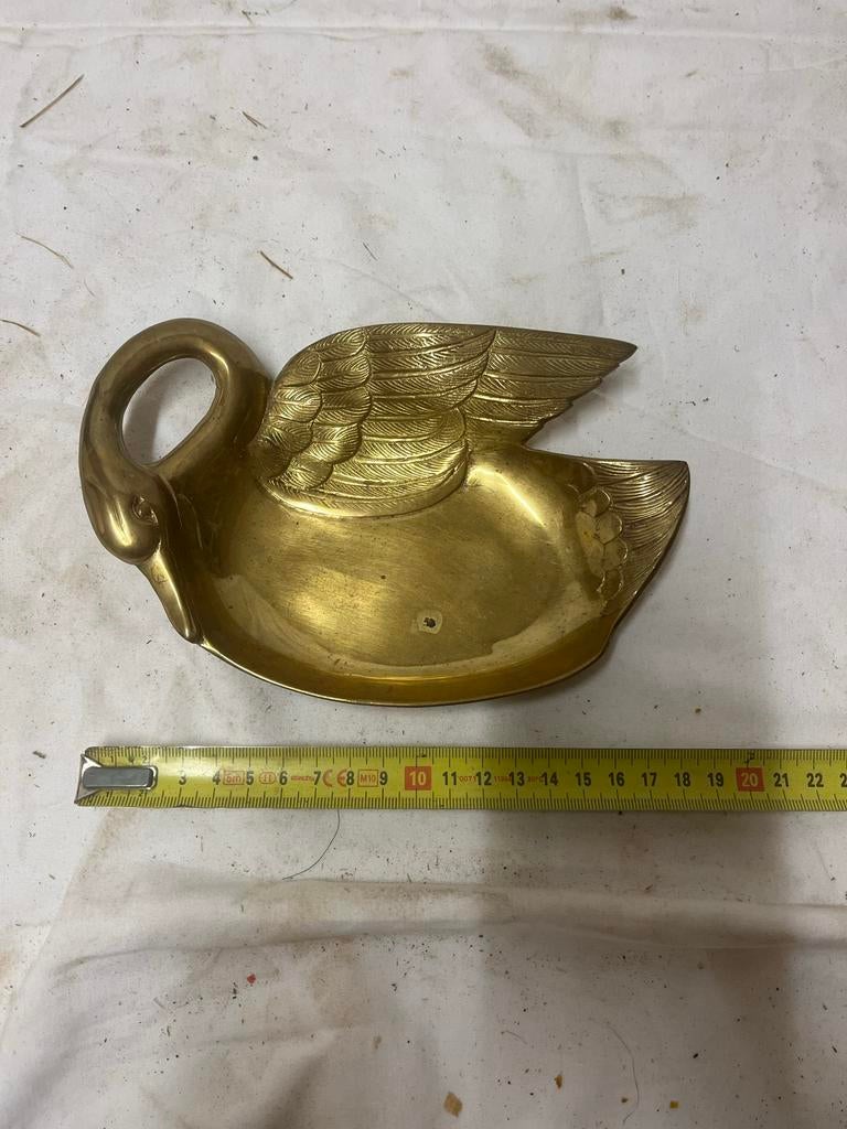 Messing zwaan schaal, Antiek en Kunst, Ophalen of Verzenden