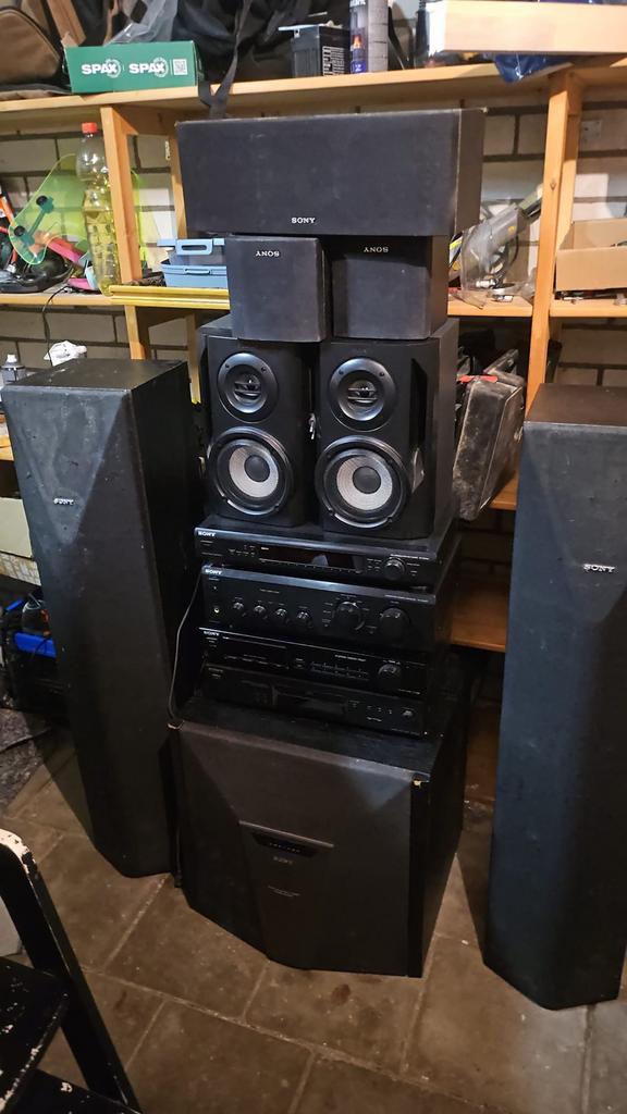 Sony Stereo Set met Speakers en Subwoofer, Audio, Tv en Foto, Stereo-sets, Ophalen, Gebruikt, Cassettedeck, Losse componenten