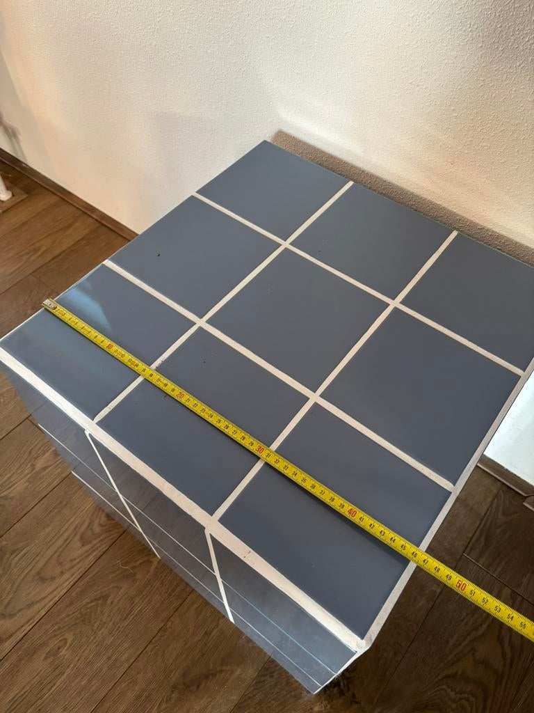 Bijzettafel, betegeld, Minder dan 55 cm, Rond, Zo goed als nieuw, Ophalen