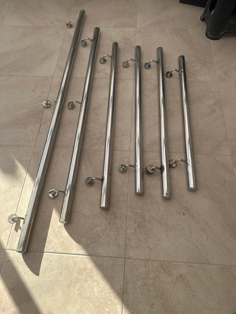 RVS trapleuningen, Ophalen of Verzenden, Gebruikt, Trap, Minder dan 2 meter