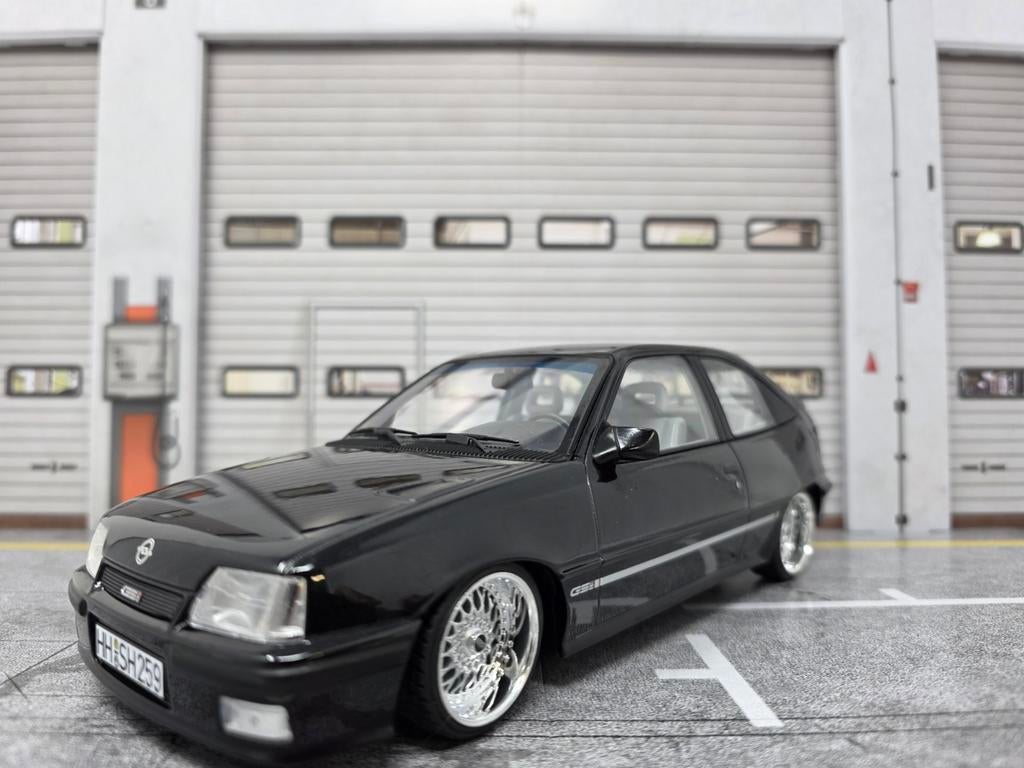 Opel E Kadett GSi 1:18 in OVP verlaagd op BBS RS velgen, Ophalen of Verzenden, Nieuw, Norev