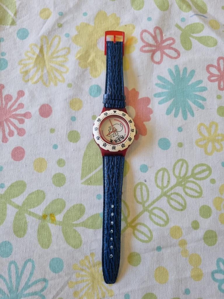 Vintage Ajax Amsterdam voetbal horloge jaren 90, Overige merken, Kunststof, Polshorloge, M