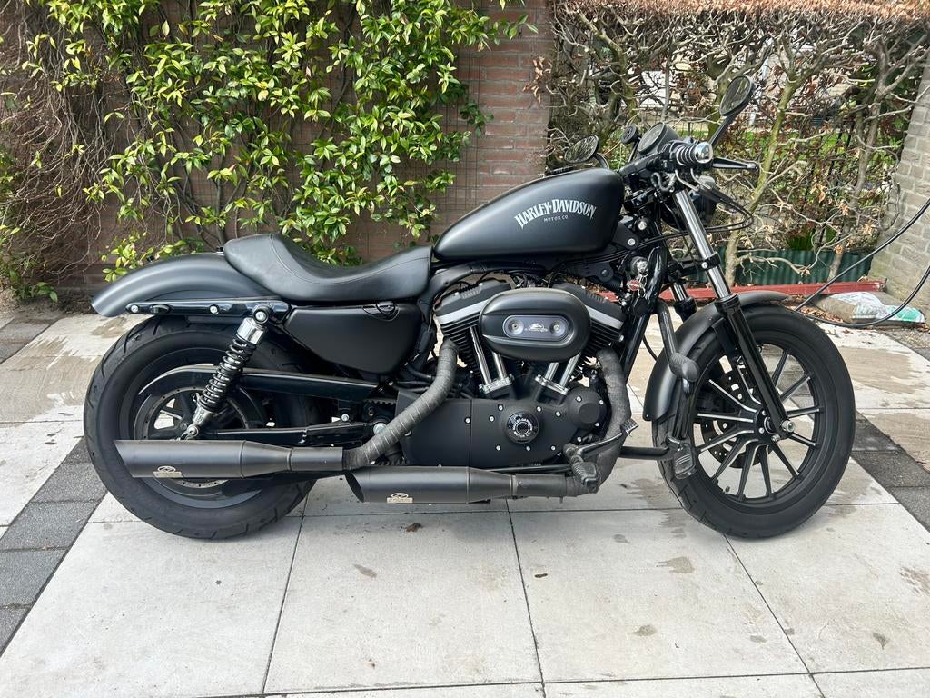 Harley Davidson 883 Iron Sportster - Volledig Custom Mat Zwa, Particulier, Chopper, LED Verlichting