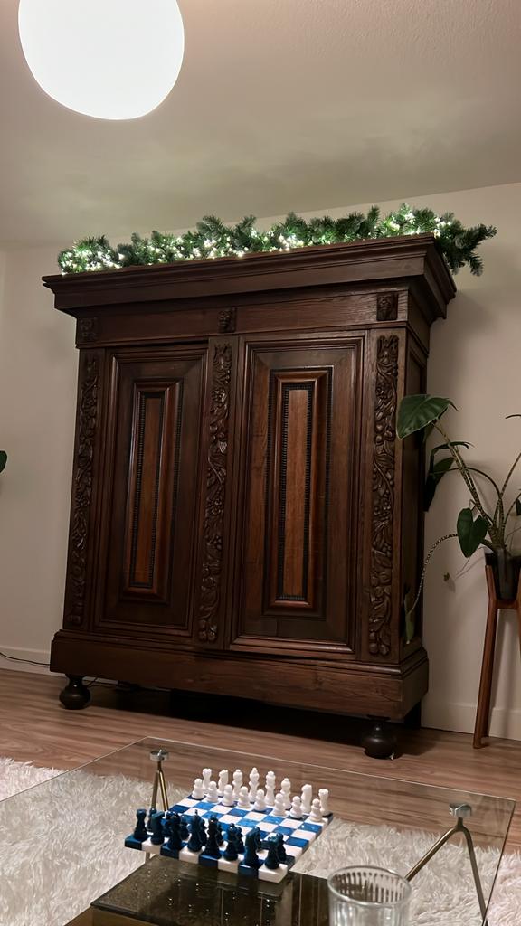 Antieke kast met planken en lades - 190x160x50cm, Ophalen