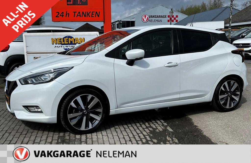 NISSAN Micra 0.9 IG-T Tekna rijklaarprijs bovag garantie, Auto's, Nissan, Stof, Euro 6, 525 kg, Wit
