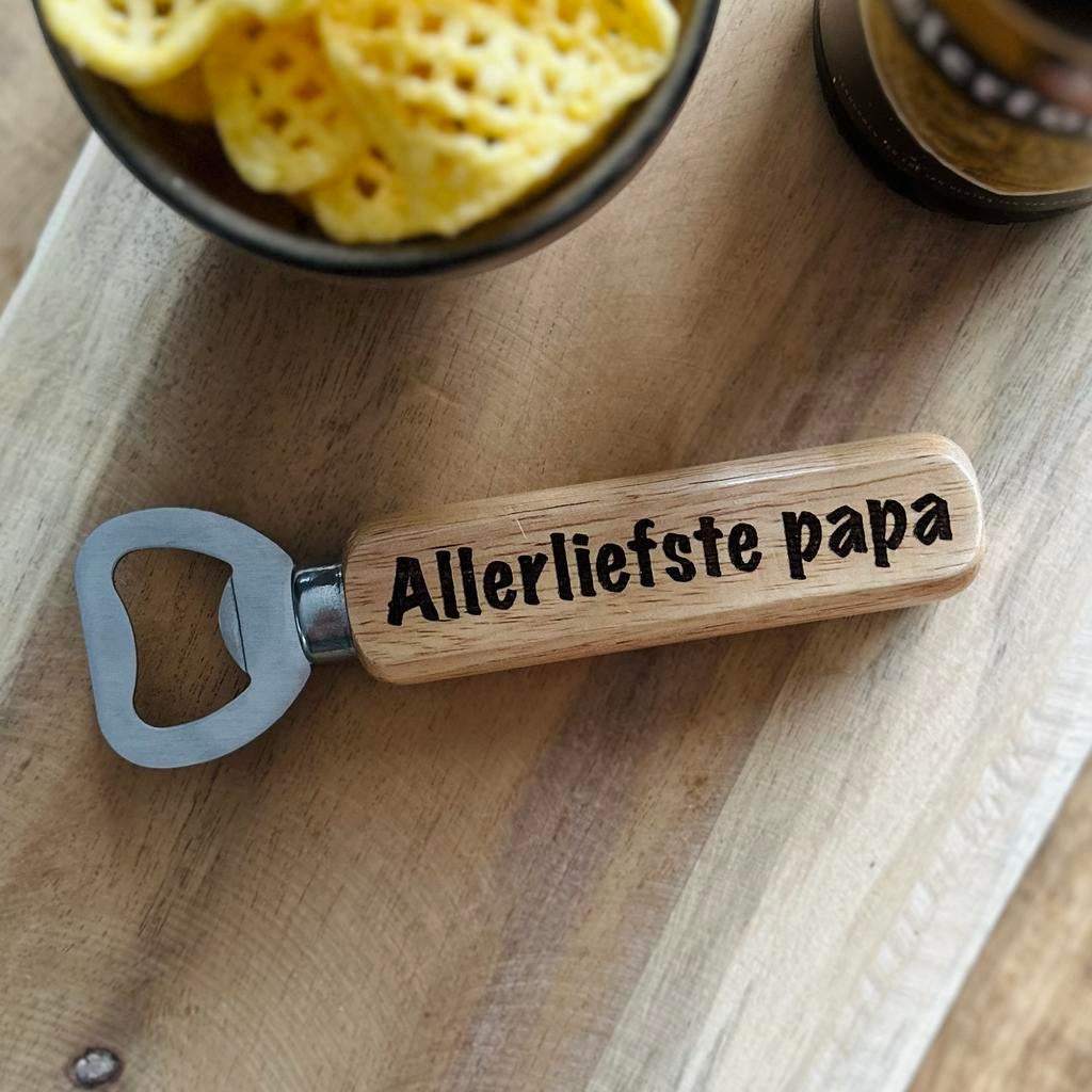 Gepersonaliseerde bieropener. Allerliefste papa, Ophalen of Verzenden, Nieuw