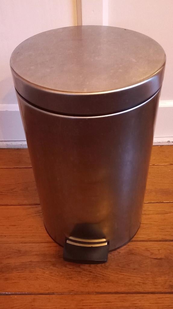 Brabantia prullenbak 12 liter, Ophalen, Gebruikt, Rvs