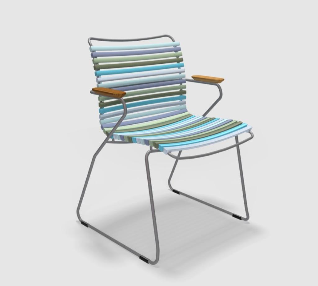Houe click tuinstoel met armleuning Deens design KORTING!, Ophalen, Nieuw, Kunststof, Stapelbaar