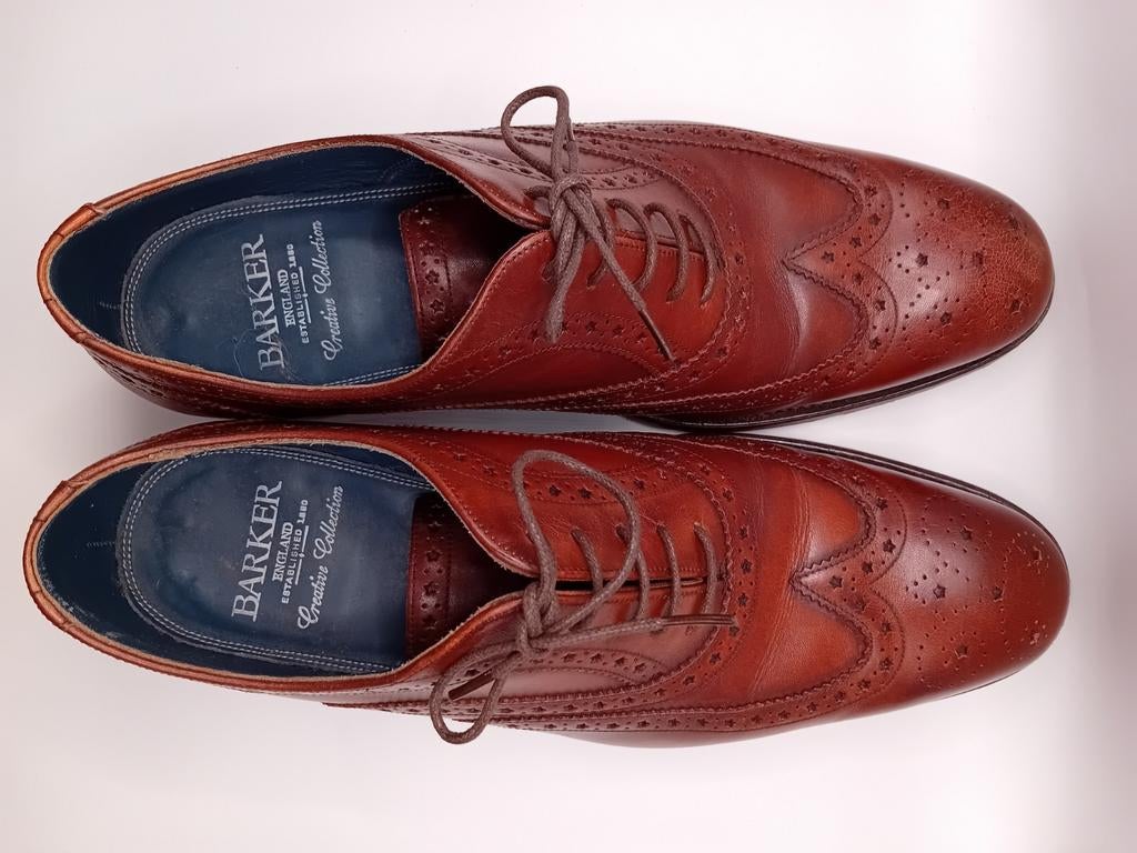 Barker herenschoenen, hazelnootkleurig,  maat 7,5= 41,5., Bruin, Verzenden, Barker, Zo goed als nieuw