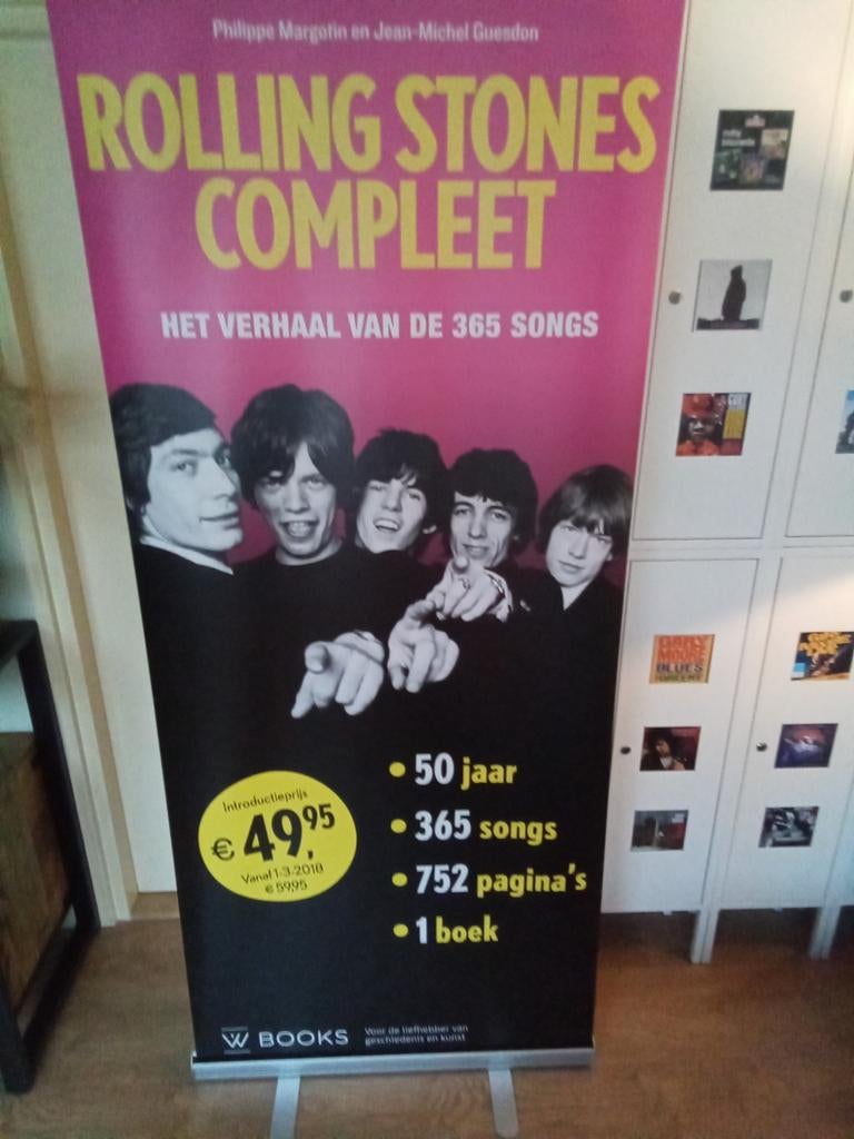 UNIEKE ROLLING STONES BANNER TER PROMOTIE VAN HUN BOEK, Verzamelen, Muziek, Artiesten en Beroemdheden, Ophalen