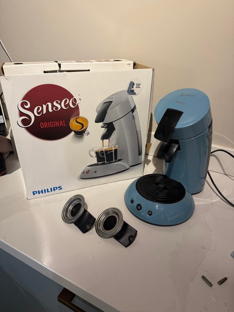 Senseo koffiezetapparaat blauw, Ophalen of Verzenden, Zo goed als nieuw, Koffiemachine