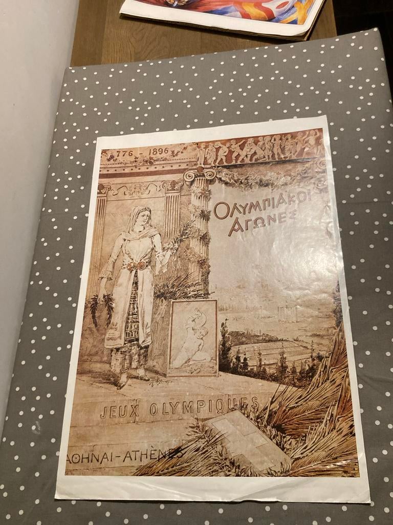 Vintage Olympische Spelen Athene 1896 Poster, Ophalen of Verzenden