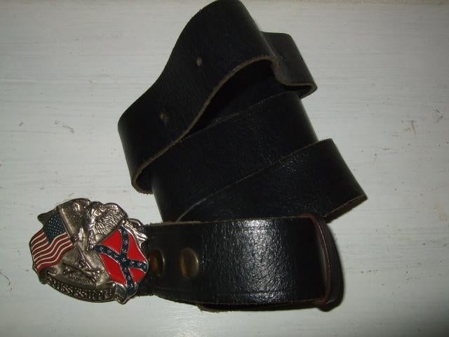 zwarte lederen riem met buckle 115 cm, Ophalen of Verzenden, 115 cm of meer, Riem of Ceintuur, Gedragen