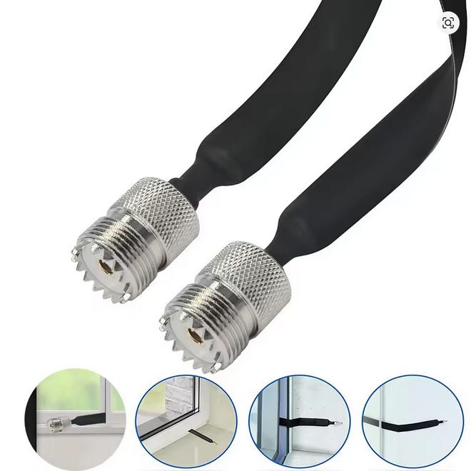 Coax Raam / Deur Doorvoer PL259 femlale 2 stuks 40CM, Telecommunicatie, Antennes en Masten, Verzenden, Nieuw, Antenne