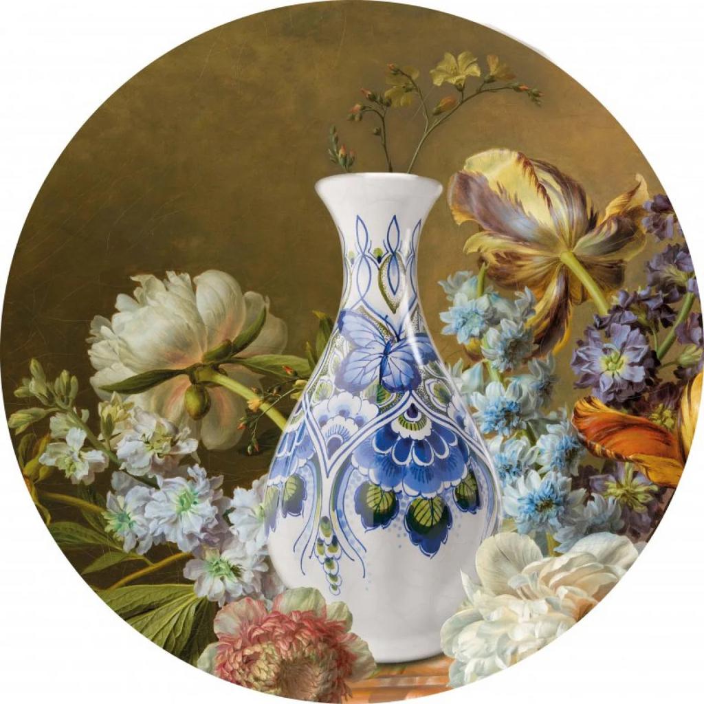Heinen Delft Blauw Wandplaat Rond - Nature Design 60cm, Ophalen, Nieuw
