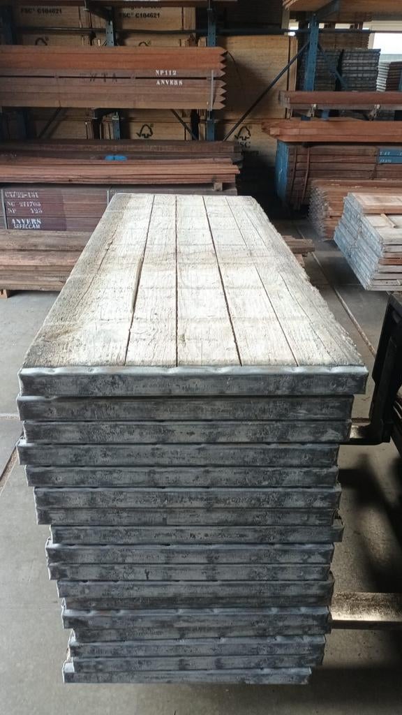 Lariks  steenschotten  65x175cm  vlonder  terras  vloer, Ophalen of Verzenden, Gebruikt, Hout