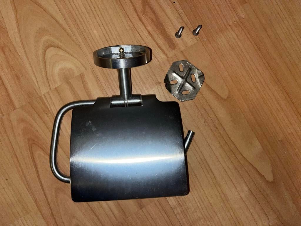 Metalen WC rol houder, Ophalen of Verzenden, Gebruikt, Zwart, Overige typen