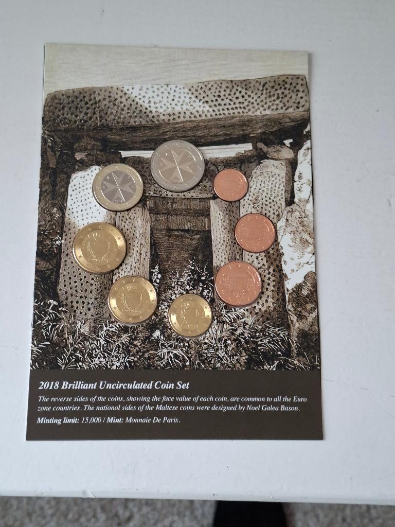 Malta 2018 in blister, Ophalen of Verzenden, Malta, Overige waardes