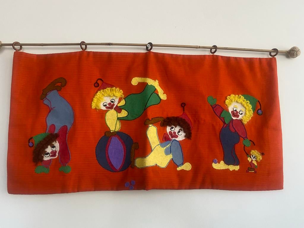 Vintage / retro oranje Wandkleed, Ophalen of Verzenden, Gebruikt