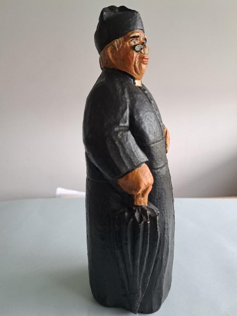 Oud beeldje pastoor, Antiek en Kunst, Curiosa en Brocante, Ophalen of Verzenden