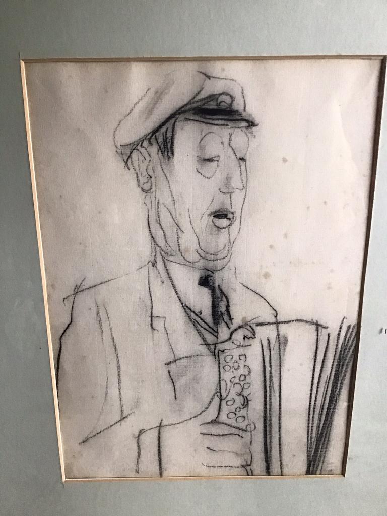 Johan Dijkstra (1896-1978) Groninger Ploeg-Tekening-Gesign, Ophalen of Verzenden