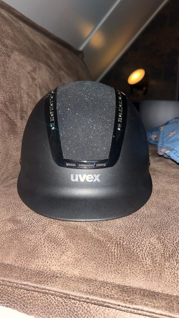 uvex paardrijcap met glitters, Ophalen of Verzenden, Zo goed als nieuw