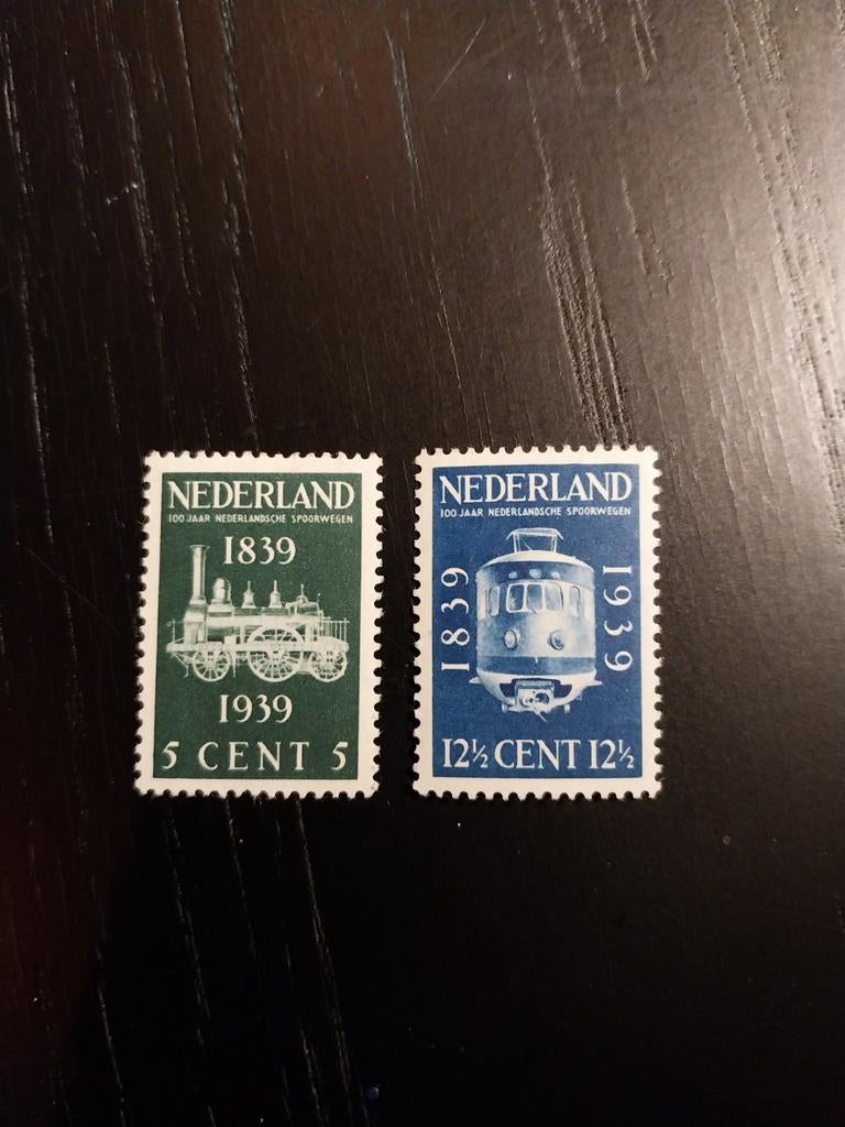F1.   1939 100 jaar spoorwegen nvph 325 en 326, postfris, Postzegels en Munten, Postzegels | Nederland, Ophalen of Verzenden