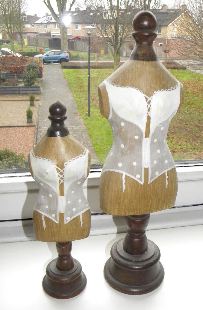 PASPOP JE, HOUT 2 STUKS, PASPOP JE GIPS, Ophalen of Verzenden, Gebruikt