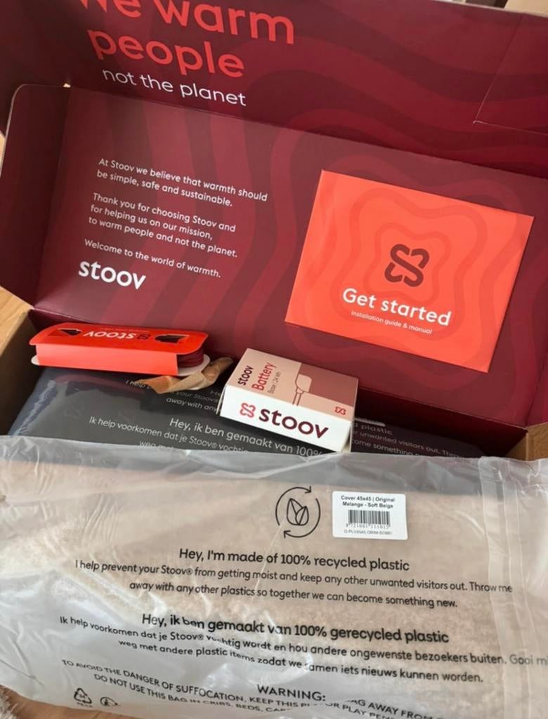 Stoov Warmtekussen 45x45 - Soft Beige, Ophalen, Nieuw