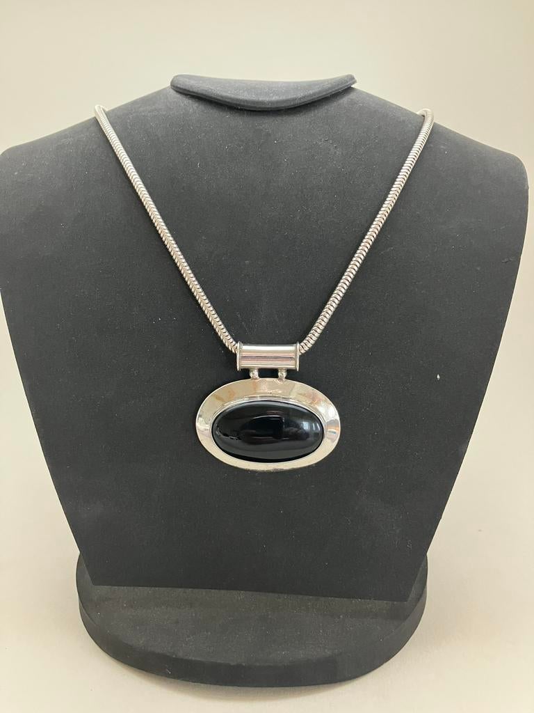 Prachtig zilveren halssieraad, Ophalen of Verzenden, Zo goed als nieuw, Zilver