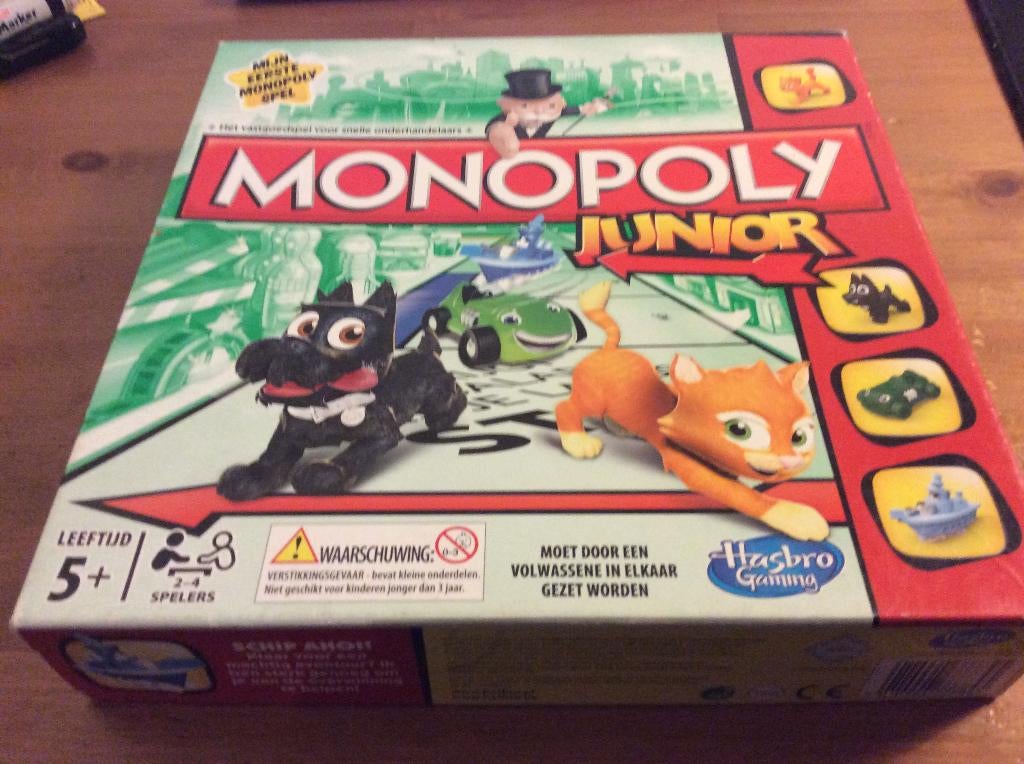 Monopoly Junior. Hasbro Gaming, Een of twee spelers, Ophalen of Verzenden, Hasbro