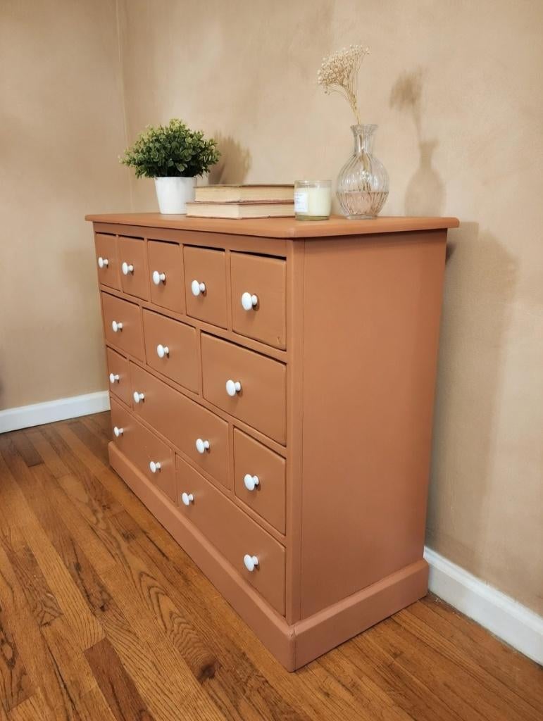 Grenen ladekast apothekerskast, 100 tot 150 cm, 5 laden of meer, Ophalen of Verzenden, Nvt