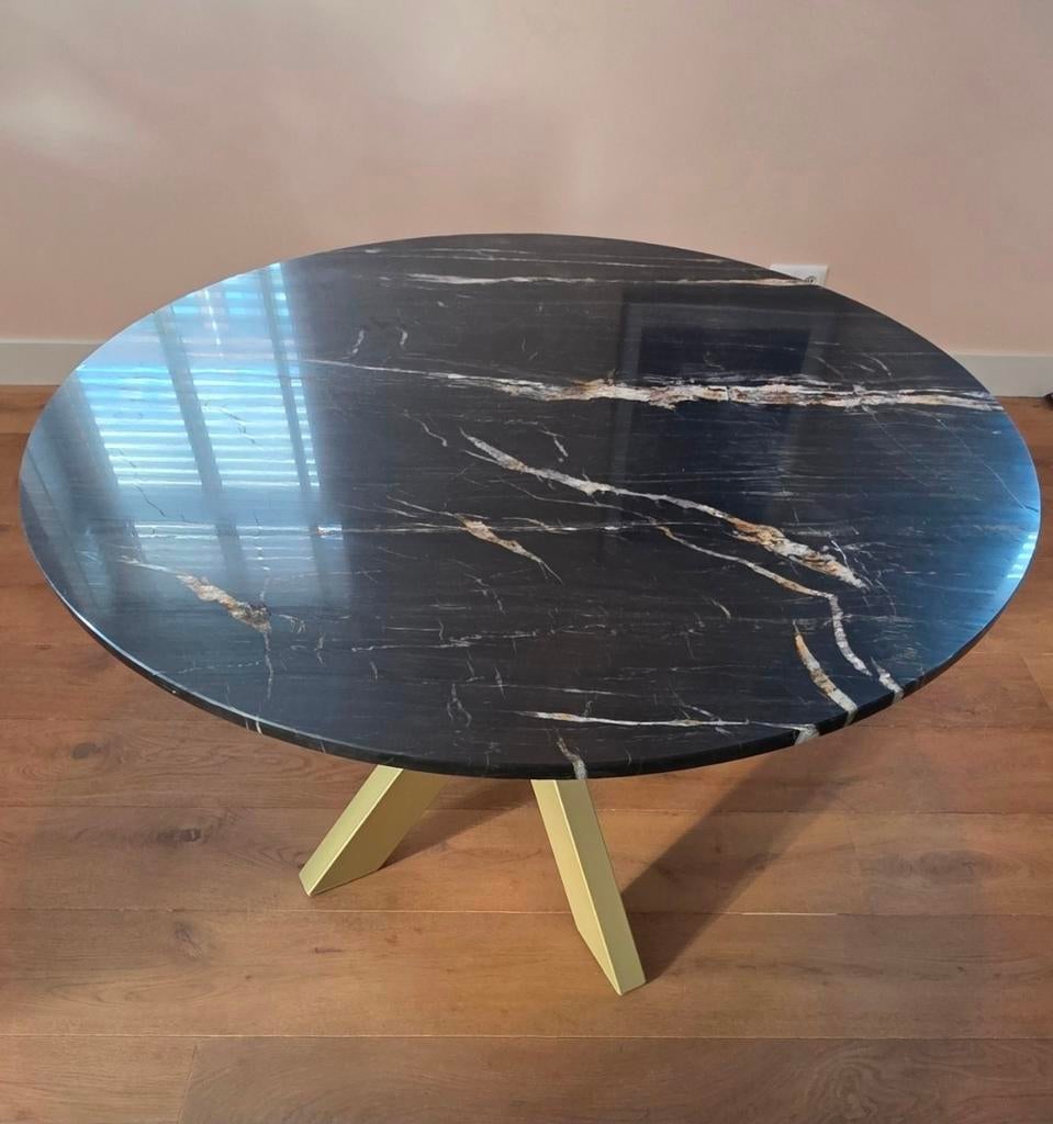 Granieten eettafel, Ophalen, Rond, 75 cm of meer, 100 tot 150 cm