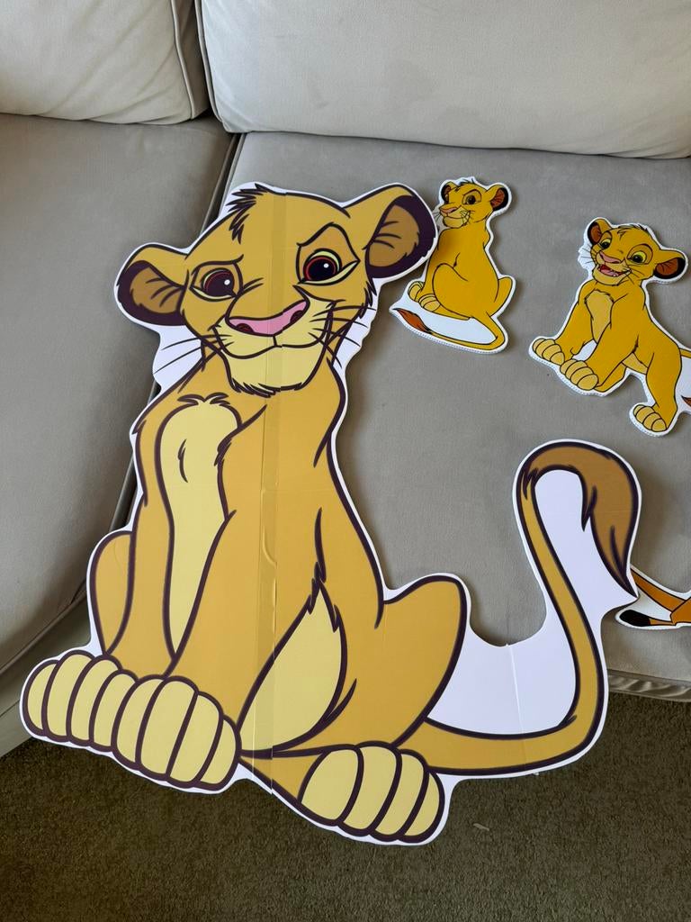 Lion King backdrop cut-out boards, Ophalen, Zo goed als nieuw, Versiering, Verjaardag