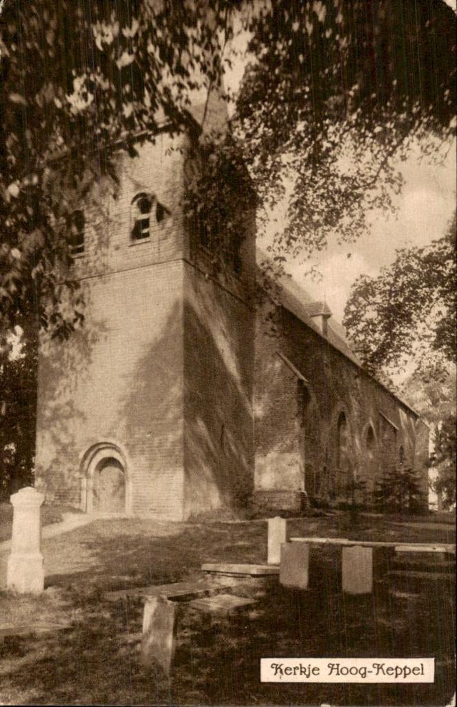 Hoog-Keppel - Kerkje - Zijaanzicht, Verzamelen, Ansichtkaarten | Nederland, Ophalen of Verzenden, 1920 tot 1940, Ongelopen, Gelderland